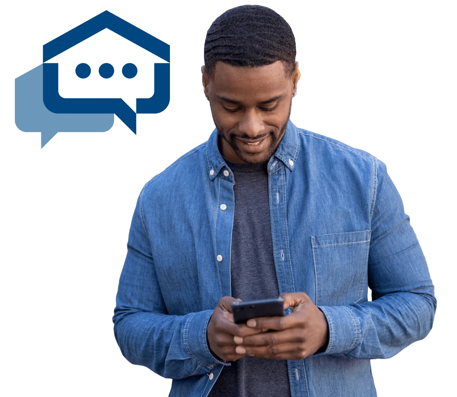 Homeowner using Best Pick Reports app on phone